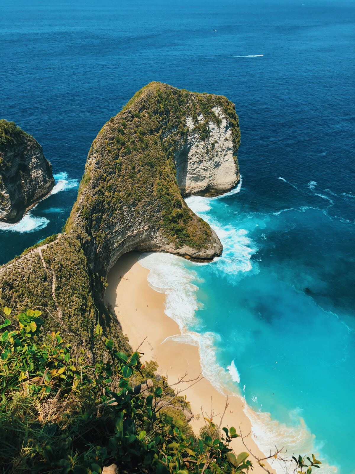 Bali coastline cliffs